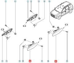 Duster Kapı Dış Açma Kolu Şema