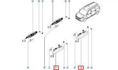 Dokker Kapı Dış Açma Kolu Şema