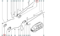Clio Kapı İç Açma Kolu Şema