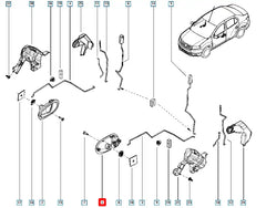 Clio Kapı İç Açma Kolu Şema