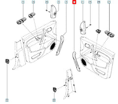Kangoo Kapı İç Çekme Kolu Şema