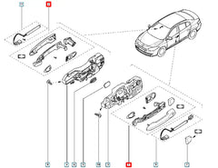 Fluence Kapı Dış Açma Kolu Şema