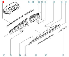 Kadjar Kapı Çıtası Üst Nikelajı Şema
