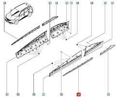 Kadjar Kapı Çıtası Üst Nikelajı Şema