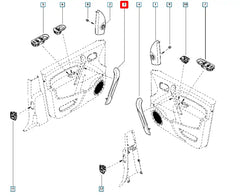 Kangoo Kapı İç Çekme Kolu Şema