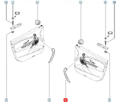 Fluence Kapı İç Çekme Kolu Şema