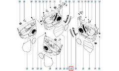 Clio Kapı İç Çekme Kolu Şema