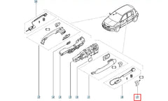 Megane Kapı Dış Açma Kolu Şema