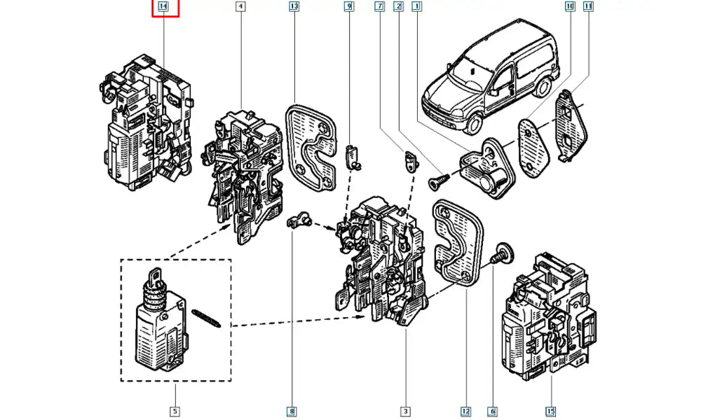 Kangoo Kapı Kilidi Şema Kangoo Kapı Kilidi Şema