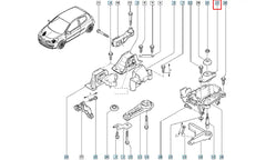 Clio Motor Arka Bağlantı Takozu Şema