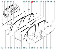 Clio Kapı Cam Fitili Şema