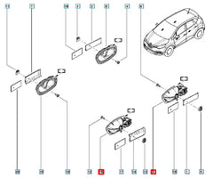 Fluence Kapı İç Açma Kolu Şema