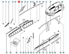 Captur Kapı Çıtası Üst Nikelajı Şema
