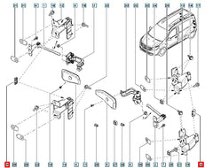 Dokker Bagaj Menteşe Klipsi Şema