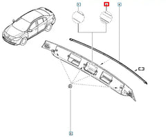 Fluence Bagaj Kapağı Dış Kaplama Plastiği Şema