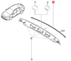 Fluence Bagaj Kapağı Dış Kaplama Plastiği Şema