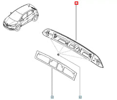Captur Bagaj Kapağı Dış Kaplama Plastiği Şema