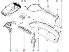 Megane Tampon İç Destek Plastiği Şema