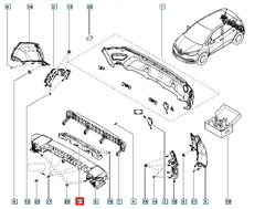 Captur Tampon İç Destek Plastiği Şema