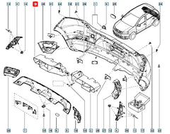 Sandero Tampon İç Destek Plastiği Şema