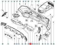 Sandero Tampon İç Destek Plastiği Şema