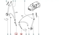 Clio Emniyet Kemeri Bağlantı Kolu Şema