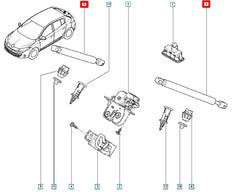 Megane Bagaj Amortisörü Şema