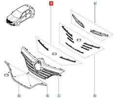 Megane Ön Panjur Çıtası Şema