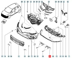 Clio Tampon Spoyleri Montaj Braketi Şema
