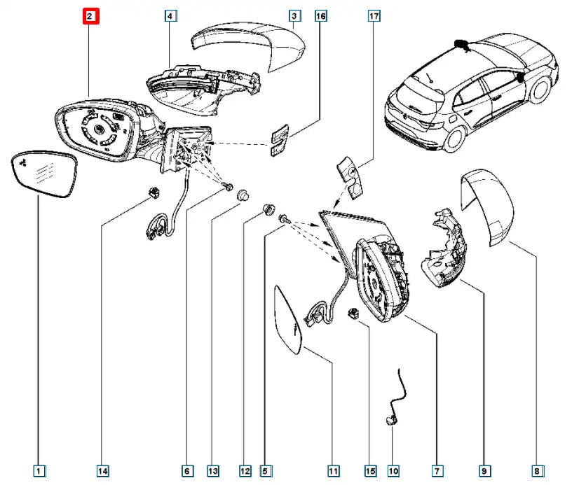 Megane Yan Ayna Şema Megane Yan Ayna Şema