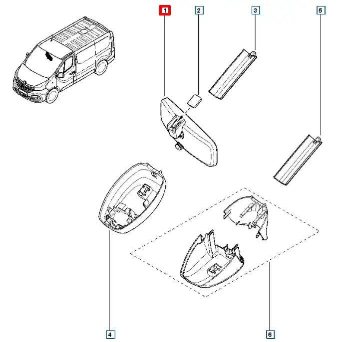 Trafic İç Dikiz Aynası Şema Trafic İç Dikiz Aynası Şema