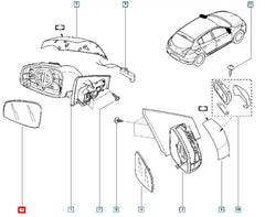 Megane Yan Ayna Camı Şema
