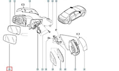 Megane Yan Ayna Camı Şema