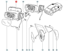 Koleos Yan Ayna Kapağı Şema