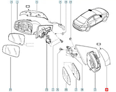 Megane Yan Ayna Kapağı Şema