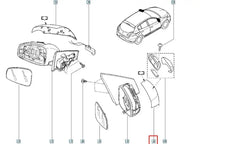 Megane Yan Ayna Kapağı Şema