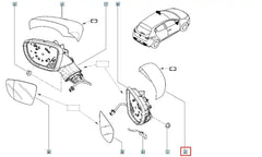 Clio Yan Ayna Kapağı Şema