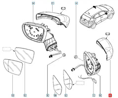 Clio Yan Ayna Kapağı Şema