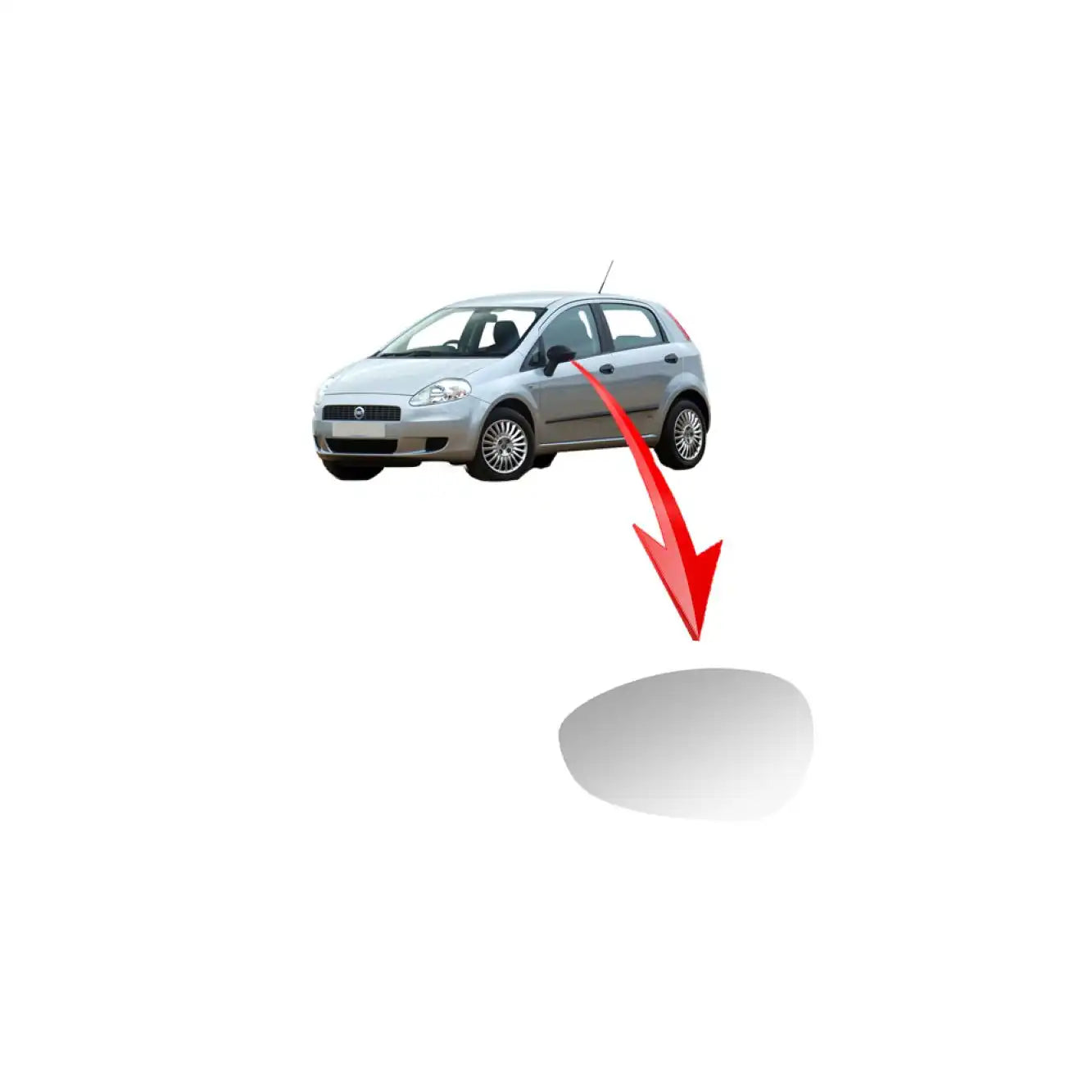 Grande Punto Yan Ayna Camı Montaj