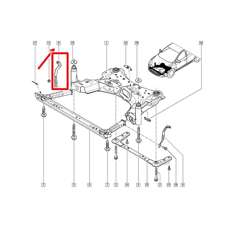 Megane Motor Beşiği Bağlantı Kolu