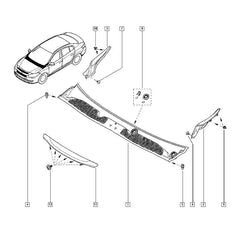 Megane Ön Cam Izgara Plastiği Klipsi