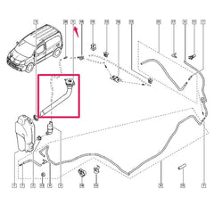 Kangoo Silecek Suyu Deposu Borusu