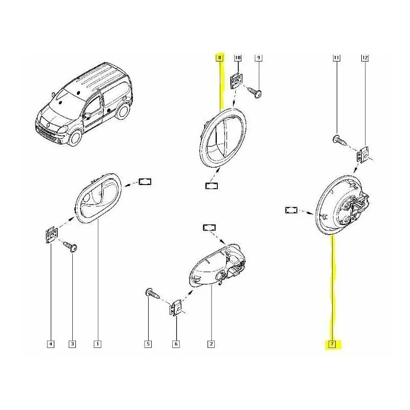 Kangoo Kapı İç Açma Kolu