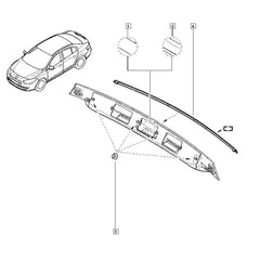 Fluence Bagaj Kapağı Dış Kaplama Plastiği