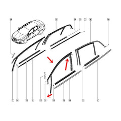 Megane Kapı Cam Fitili
