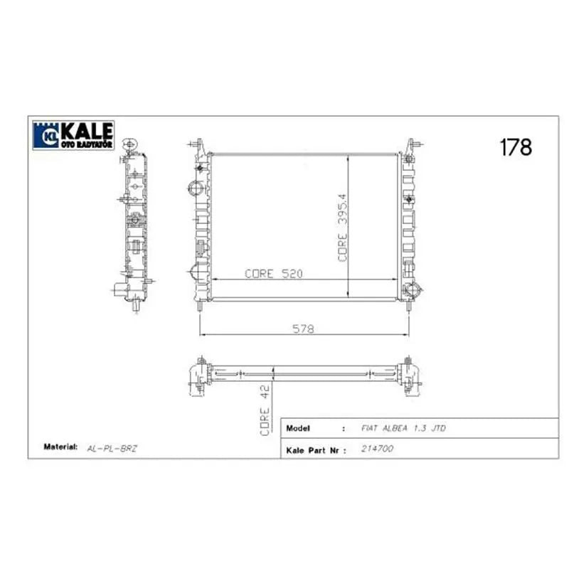 Palio Motor Su Radyatörü Palio Motor Su Radyatörü
