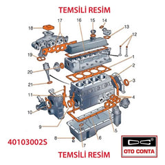 12 Toros Motor Contası Takım Alt + Üst