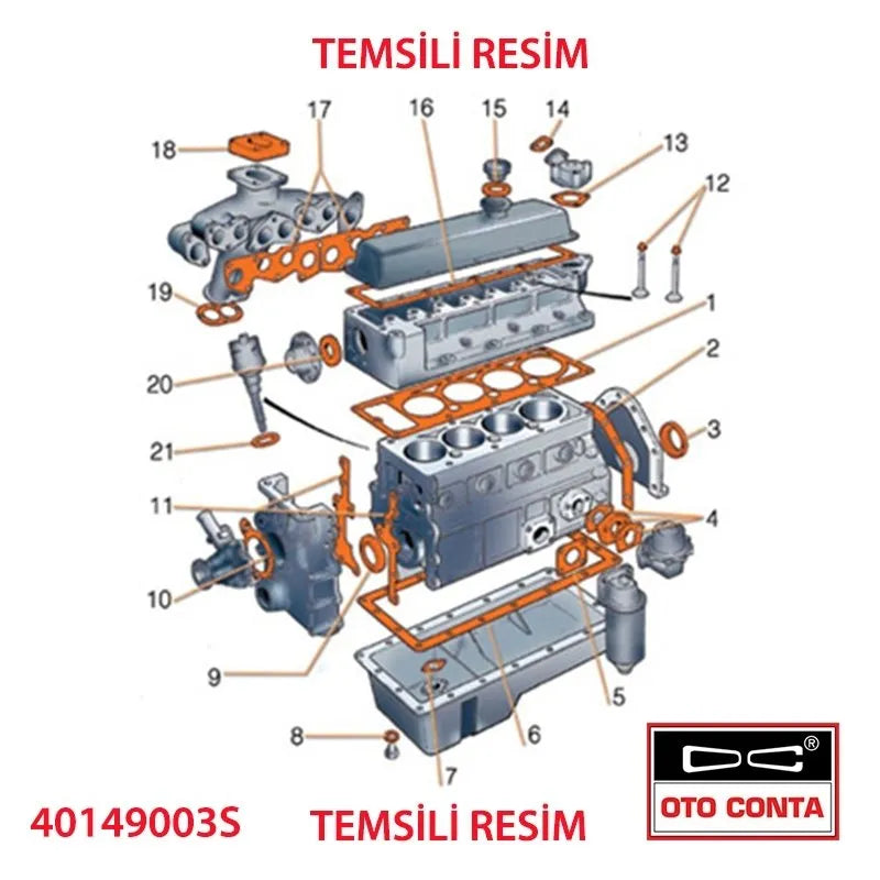 Kangoo Motor Contası Takım Üst Kangoo Motor Contası Takım Üst
