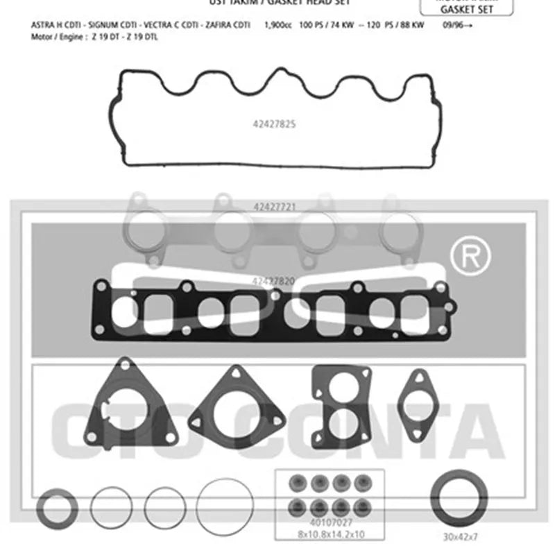 Alfa 159 Motor Contası Takım Üst 2005-2014