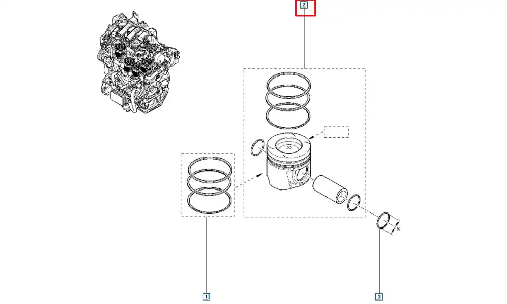 Kadjar Silindir Onarım Seti (Piston, Segman) Şema